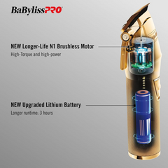 BaBylissPRO GoldFX+ Lithium Cordless Clipper