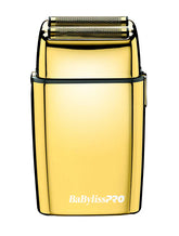 BaBylissPro Cordless Metal Double Foil Gold Shaver
