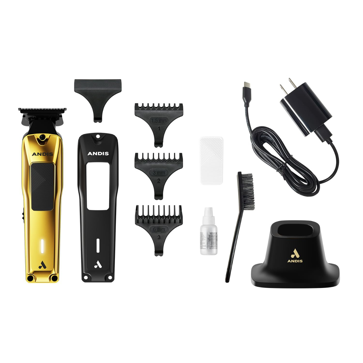Andis Gold Phenom Beard & Hair Trimmer – Cordless with Charging Stand