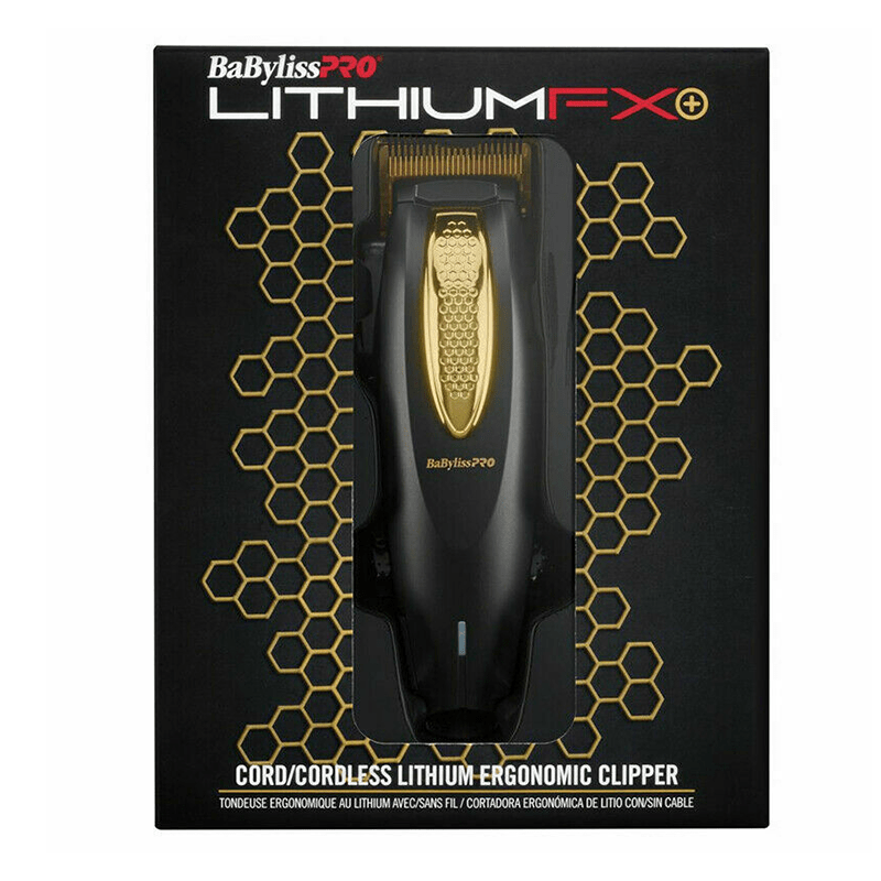 BaByliss PRO FX673N LithiumFX+ Cordless Lithium Ergonomic Black & Gold Clipper | New Arrival Clippers Babyliss 